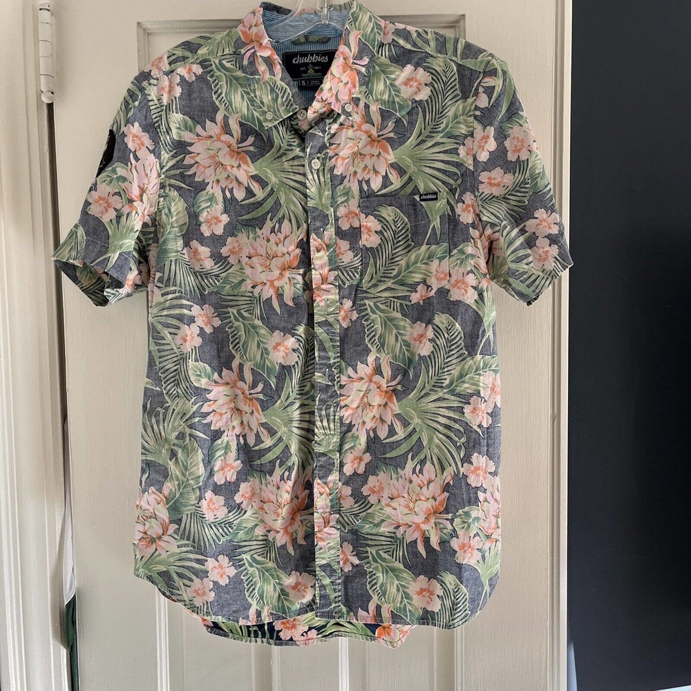 Chubbies Floral Hawaiian Shirt Men's Size S